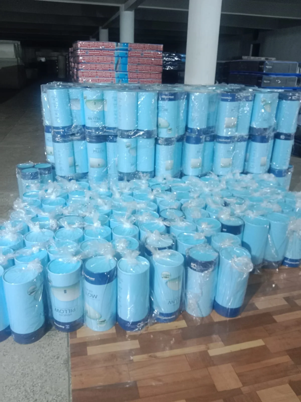 A bulk paper tube run with tinplate lids, packed and loaded