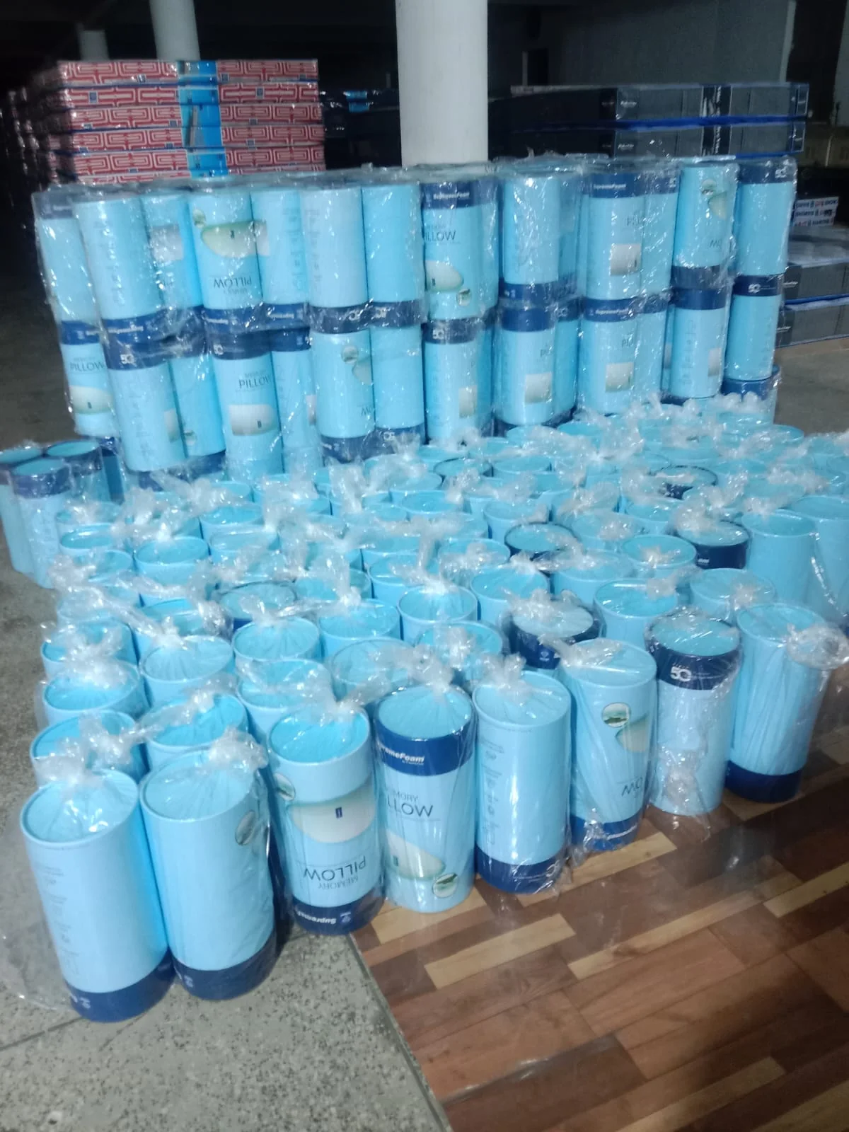 A bulk paper tube run with tinplate lids, packed and loaded