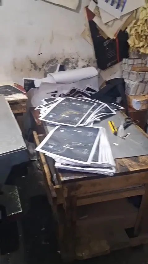 Printed sheets before die-cutting