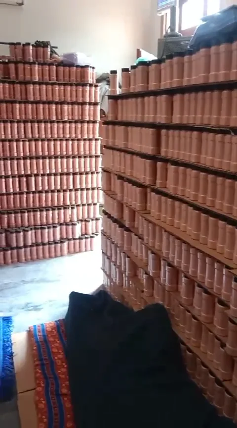 Printed cartons stacked in the warehouse