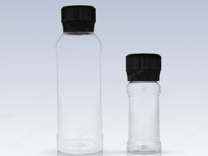 PET Bottles & Spice Jars & grinder pink salt