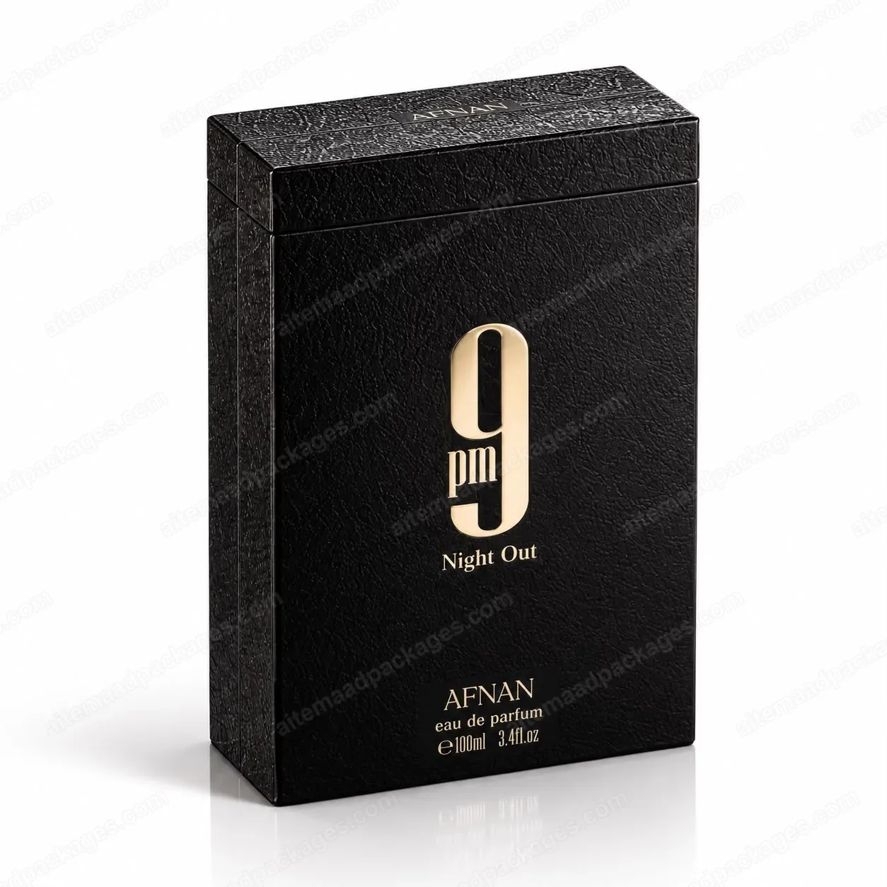 Black Textured Perfume Box with Bottle Insert