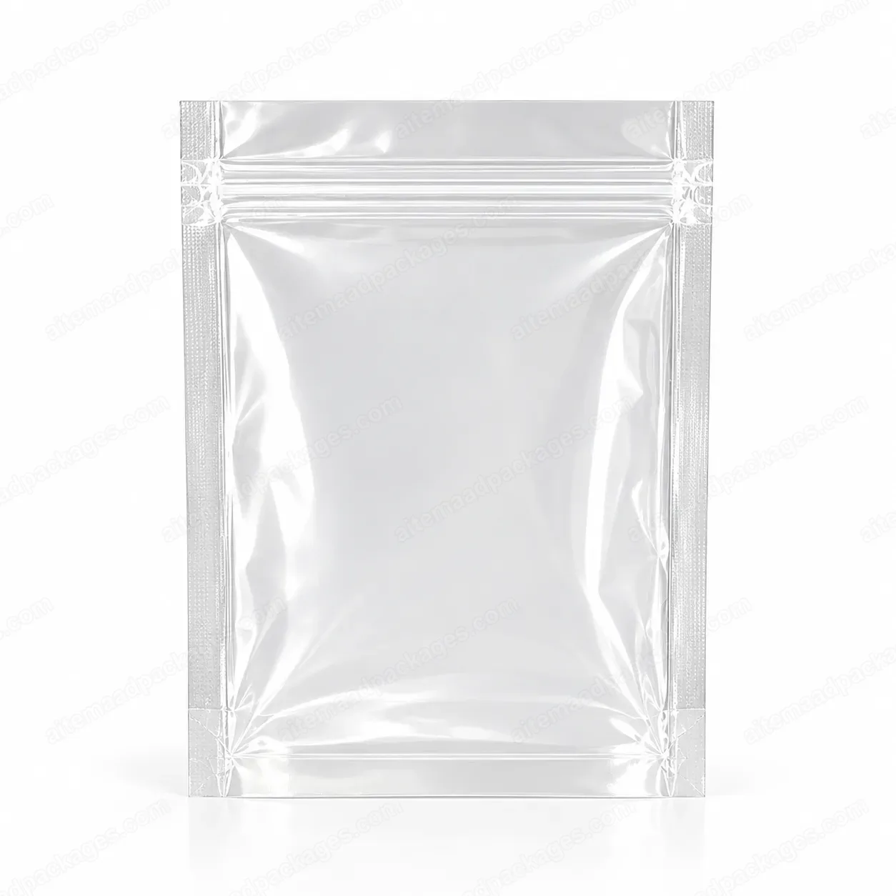 Clear Zip Pouches, front view