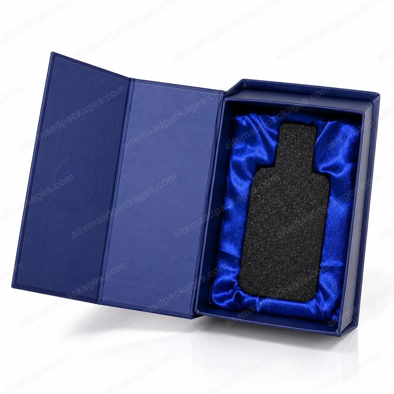 Navy Book-Style Rigid Perfume Box