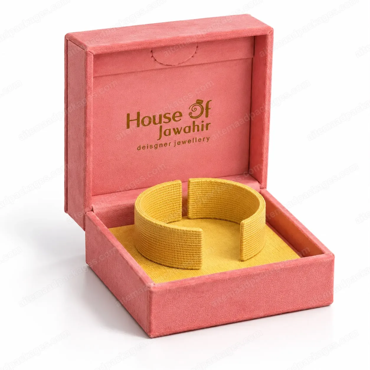 Pink Suede Bangle Box