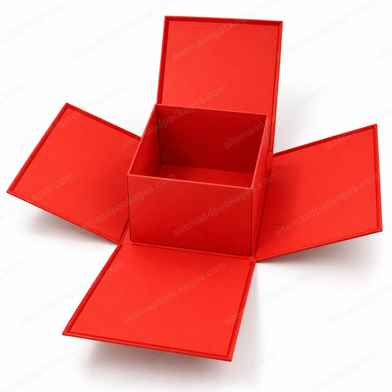 Layered Square Explosion Gift Box, Set of 3, opened out flat