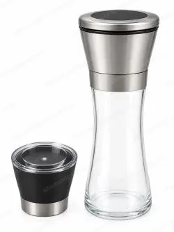 Tall glass grinder bottle with cap