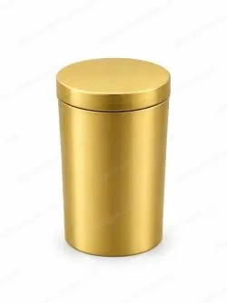Tall Gold Round Tin (7 x 13 cm)
