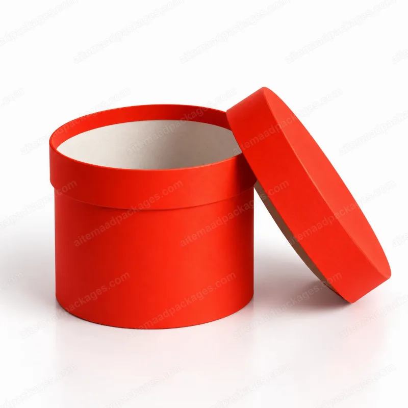 Red Round Hat Box, Small (11 x 11 cm)